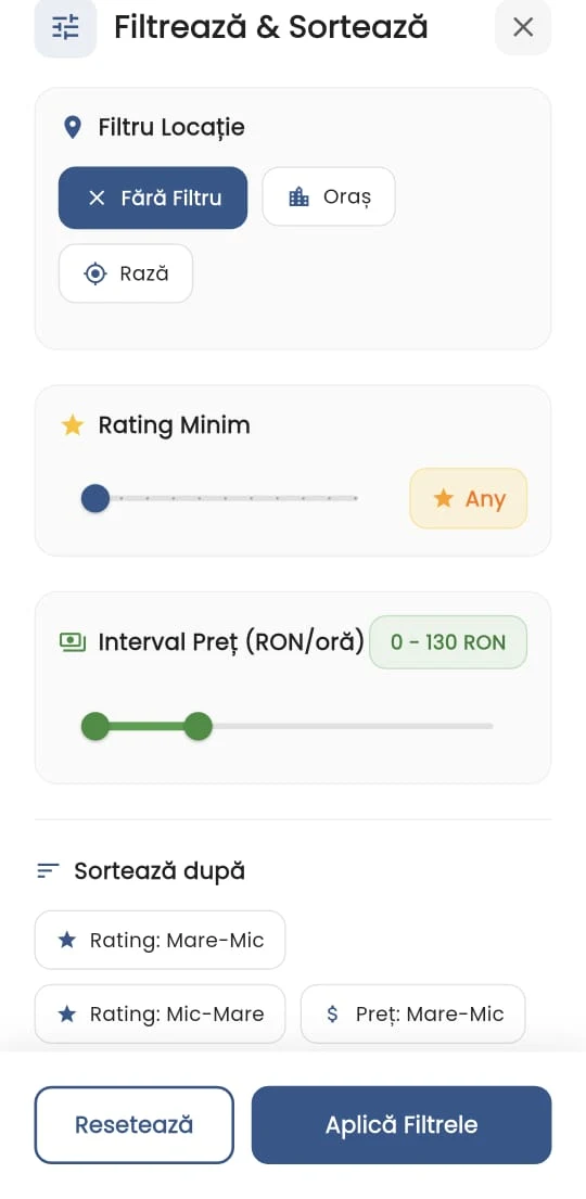 GoFix user provider map discovery screen